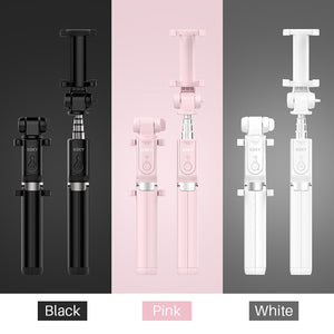 3 in 1 Selfie Stick Phone Tripod Extendable 26" Monopod with Bluetooth Remote