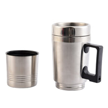 Load image into Gallery viewer, 300ml Car Based Heating Stainless Steel Cup Travel Coffee Tea Cigarette Lighter