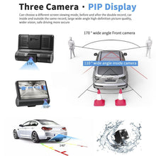 Load image into Gallery viewer, 4.0&quot; 1080P Dual Lens Full HD Car DVR Camera 170 Degree Rearview Camera G-sensor