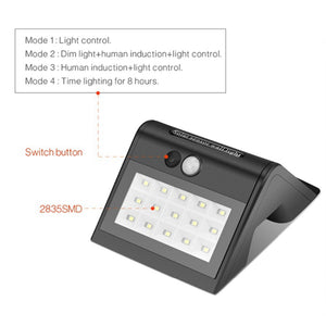 AL-SL18 1W Solar 15 LED PIR Motion Sensor Security Wall Light for Outdoor