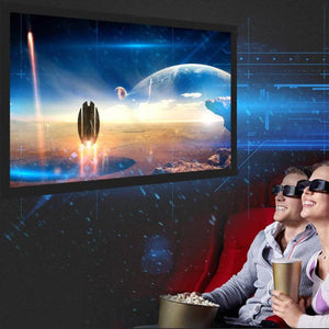 ALLOYSEED Portable Fold 120" Fabric Wall Hanging Projection Screen HD 3D LED