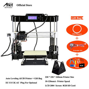 Anet A8 Auto 3D Printer 0.4mm Nozzle Reprap i3 Aluminium Alloy Hotbed Printer DIY