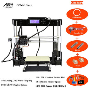 Anet A8 Auto 3D Printer 0.4mm Nozzle Reprap i3 Aluminium Alloy Hotbed Printer DIY