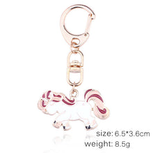 Load image into Gallery viewer, Anime Unicorn With Pom Pom Plush Toy With Key Chain