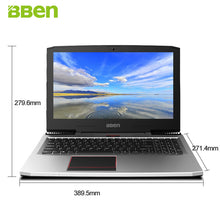 Load image into Gallery viewer, BBEN G16 15.6&quot; Windows 10 Intel I7 7700HQ CPU NVIDIA GTX1060 GDDR5 6GRam FHD1920*1080 8G DDR4 Ram HDD+SSD Option Backlit Keybord