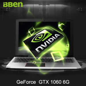 BBEN G16 15.6" Windows 10 Intel I7 7700HQ CPU NVIDIA GTX1060 GDDR5 6GRam FHD1920*1080 8G DDR4 Ram HDD+SSD Option Backlit Keybord