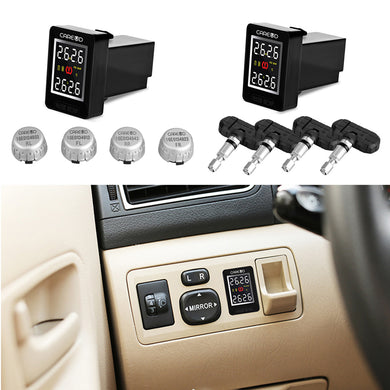 CAREUD U912 Auto Wireless TPMS Tire Pressure Monitoring System with 4 Sensors LCD Display Embedded Monitor For Toyota