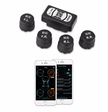 Car BLE TPMS Bluetooth Car TPMS Tire Pressure Monitoring System Four Wireless External TPMS Sensor Tyre Tire Pressure Alarm Tool