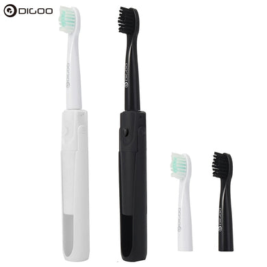 DIGOO DG-LS11 Smart Electric Sonic Folding Travel Toothbrush with 2 Replacement Head Protable IPX7 Waterproof Intelligent