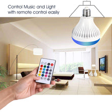 Load image into Gallery viewer, E27 Wireless BT RGB Bulb LED Lamp Smart Led Light Music Player Audio with Remote Control Without white light