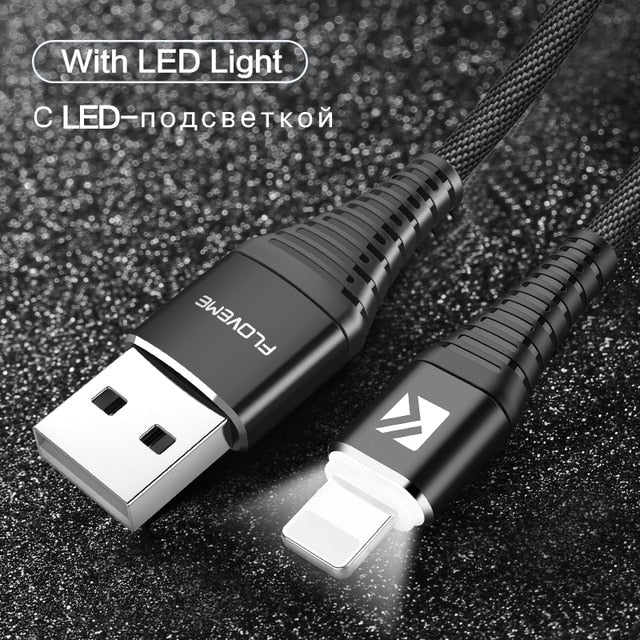 1M LED Lighting USB Cable For iPhone Plus Charger For Lightning Cable