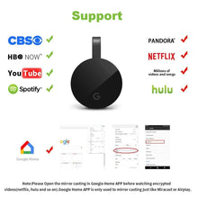 Load image into Gallery viewer, G5 Miracast Google Chromecast 2 HDMI Wifi Display Receiver Video For TV Mirroring