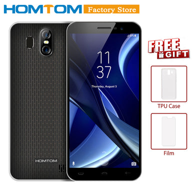HOMTOM S16 Fingerprint Mobile Phone 5.5Inch 18:9 Screen 2GB RAM 16GB ROM 13MP+8MP Cams MTK6580 Quad-Core 3000mAh Smartphone