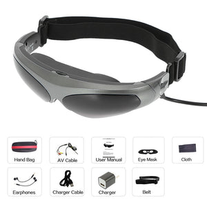 Head-Mounted Display FPV Glasses 80 Inches Virtual Wide Screen Smart Video Glasses AV Input For Drones XBOX PS3 Games