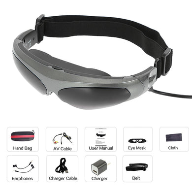 Head-Mounted Display FPV Glasses 80 Inches Virtual Wide Screen Smart Video Glasses AV Input For Drones XBOX PS3 Games
