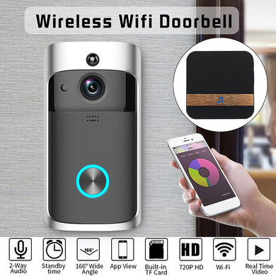 Home Security Wireless WiFi Smartphone Remote Video Camera Doorbell Rainproof  Two way talking HD Visual doorbell