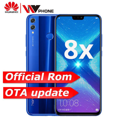 Huawe Honor 8X 6.5'' full Screen OTA update Smartphone 8X not 8x max Mobile phone Android 8.1 Octa Core fingerprint ID