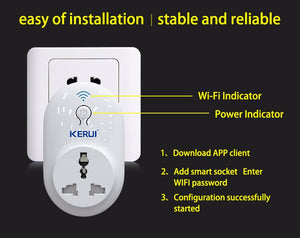 KERUI S72  wifi power socket plug outlet,smart Home Automation APP Control swit With EU AU US UK plug for iphone xiaomi Android