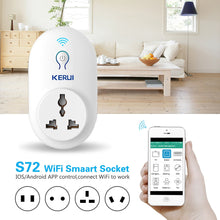Load image into Gallery viewer, KERUI S72  wifi power socket plug outlet,smart Home Automation APP Control swit With EU AU US UK plug for iphone xiaomi Android