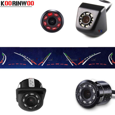 Koorinwoo Univeral  Dynamic Trajectory Parking System Car Rear view Camera Backup 8 IR Lights Night Vision ReversE Camera Video