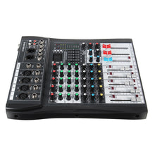 Load image into Gallery viewer, LEORY 6 Channel Karaoke Audio Mixer With USB 48V Phantom Power Bluetooth Professional Microphone Sound Mixing Amplifier Console