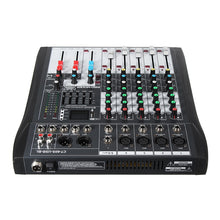 Load image into Gallery viewer, LEORY 6 Channel Karaoke Audio Mixer With USB 48V Phantom Power Bluetooth Professional Microphone Sound Mixing Amplifier Console