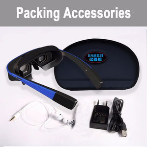 New Upgraded Version! 1080P 98inch V-Screen Android5.1 OS WiFi Touch-Button Track Ball MiniPC 3D Smart Video Glasses
