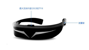 New Upgraded Version! 1080P 98inch V-Screen Android5.1 OS WiFi Touch-Button Track Ball MiniPC 3D Smart Video Glasses