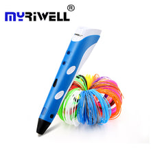 Load image into Gallery viewer, Original Myriwell 3D printing pen1.75mm ABS Smart 3d drawing pens+Free Filament+transparent PC soft drawing board 5 free gifts