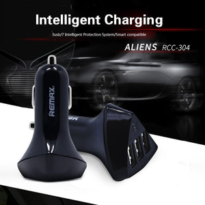 Remax 3 usb ports Car Charger Adapter 5V/4.2A Cigarette Lighter Quick Charger car phone charger For iPhone 7 6s Samgsung xiaomi