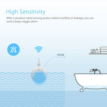 Load image into Gallery viewer, Smart WiFi Water Sensor Flood and Leak Detector Alarm and App Notification Alerts No Expensive Hub Required Water Leakage Sensor