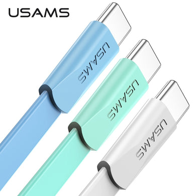 USAMS USB Type c cable for Samsung Vivo USB-C Cable for Xiaomi USB C Cable 2A Mobile phone Charger Cables for Huawei P20 Cord