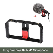 Load image into Gallery viewer, Ulanzi Smartphone Camera Handheld Video Rig Video Gear with Wide Angle Lens Microphone LED Light for iPhone Max X 8 7 Samsung S8