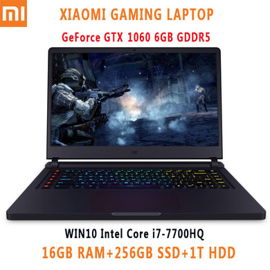 Xiaomi Mi Gaming Laptop 15.6'' WIN10 Intel Core I7-7700HQ Quad Core 16GB RAM 256GB SSD + 1TB HDD GTX1060 Dedicated Graphics Card