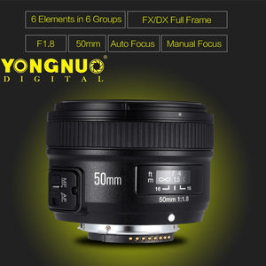 YONGNUO YN50mm F1.8 Large Aperture Auto Focus Lens For Nikon D800 D300 D700 D3200 D3300 D5100 D5200 D5300 DSLR Camera Lens