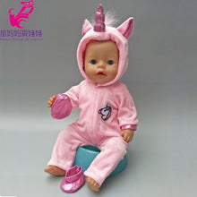 Load image into Gallery viewer, Doll Clothes for 43cm Baby Doll Coat Unicorn Hoodie 17&quot; or 18&quot; Baby Doll Dress