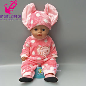Doll Clothes for 43cm Baby Doll Coat Unicorn Hoodie 17" or 18" Baby Doll Dress
