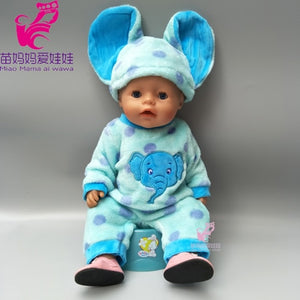 Doll Clothes for 43cm Baby Doll Coat Unicorn Hoodie 17" or 18" Baby Doll Dress