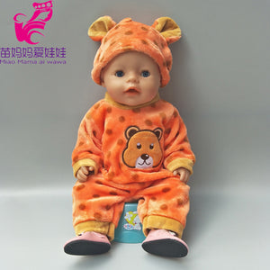 Doll Clothes for 43cm Baby Doll Coat Unicorn Hoodie 17" or 18" Baby Doll Dress