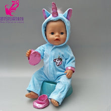 Load image into Gallery viewer, Doll Clothes for 43cm Baby Doll Coat Unicorn Hoodie 17&quot; or 18&quot; Baby Doll Dress