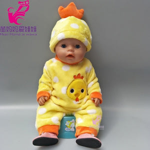 Doll Clothes for 43cm Baby Doll Coat Unicorn Hoodie 17" or 18" Baby Doll Dress