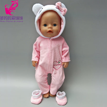 Doll Clothes for 43cm Baby Doll Coat Unicorn Hoodie 17