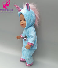 Load image into Gallery viewer, Doll Clothes for 43cm Baby Doll Coat Unicorn Hoodie 17&quot; or 18&quot; Baby Doll Dress