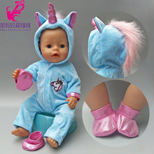Load image into Gallery viewer, Doll Clothes for 43cm Baby Doll Coat Unicorn Hoodie 17&quot; or 18&quot; Baby Doll Dress