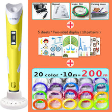 Load image into Gallery viewer, myriwell 3d pen 3d pens,LED display,ABS/PLA Filament,3 d pen Add special brackets to protect hands, 3d printed pen Gift for Kids