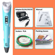 Load image into Gallery viewer, myriwell 3d pen 3d pens,LED display,ABS/PLA Filament,3 d pen Add special brackets to protect hands, 3d printed pen Gift for Kids
