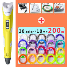Load image into Gallery viewer, myriwell 3d pen 3d pens,LED display,ABS/PLA Filament,3 d pen Add special brackets to protect hands, 3d printed pen Gift for Kids